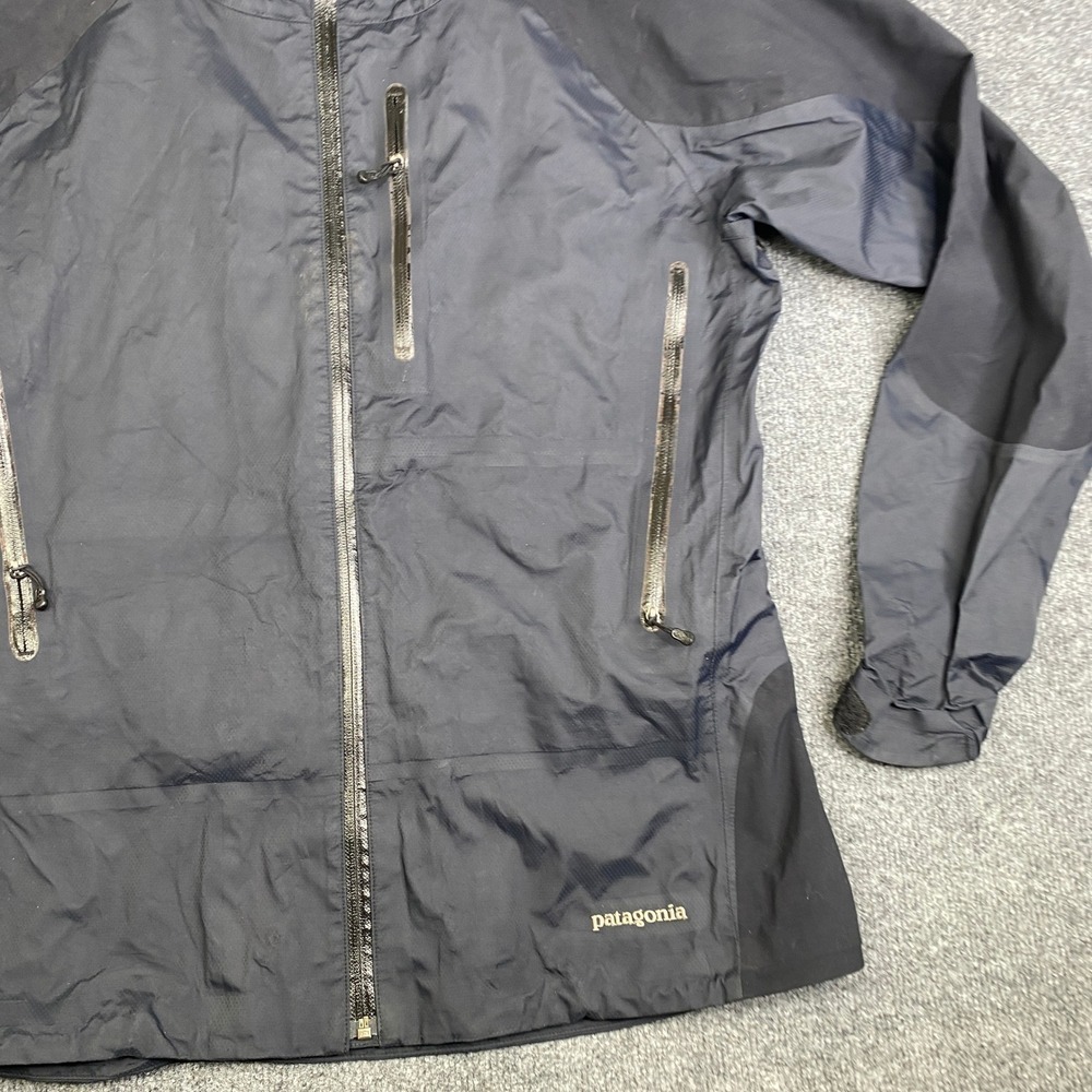 Patagonia Womens Large Full Zip Waterproof Jacket Black Super Pluma Shell 83845 - Picture 3 of 14